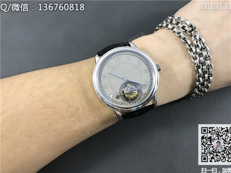 高仿朗格手表-A.Lange&Sohne 1815系列 银灰色字面 精钢表壳 陀飞轮手表
