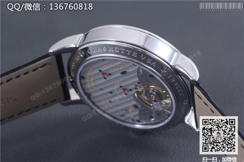 高仿朗格手表-A. Lange & Söhne 1815系列陀飞轮腕表 黑色字面 精钢表壳 银色刻度