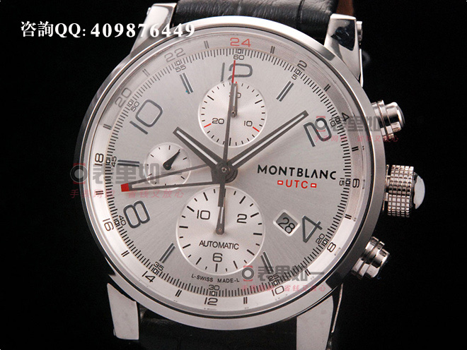 高仿万宝龙手表-Montblanc 时光行者系列7750多功能机械计时码表 白盘黑色皮带