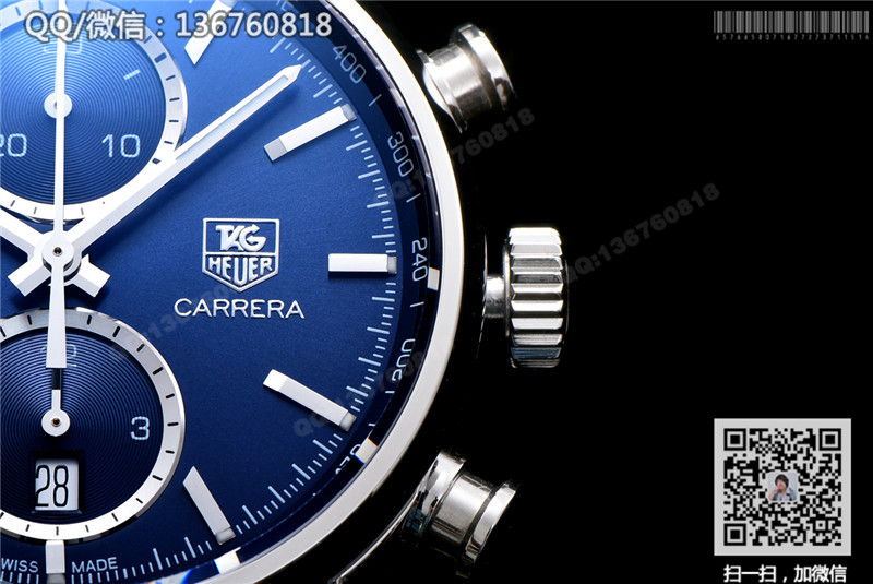 高仿泰格豪雅手表-Calibre 1887卡莱拉系列自动机械计时手表CAR2115.BA0724