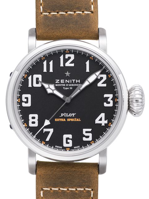 高仿真力时手表-Zenith飞行员系列自动机械腕表03.2430.3000/21.C738