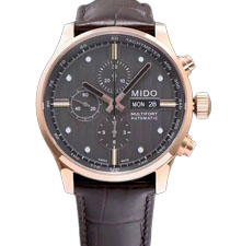 Mido美度舵手系列M005.614.36.031.00玫瑰金自动机械腕表 黑盘